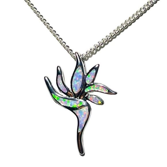 AYD Beautiful White Opal torch Pendant - Picture 9 of 13